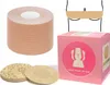 A collage of a roll of breast lift tape, a box of breast lift tape, and two pairs of nipple covers. Náhled obrázku produktu