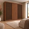 KSHOMECONCEPT Garderobekast Lumil, 240 cm, notenhout Productafbeelding-voorbeeld 1