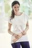 Yoga-T-Shirt Batwing „celestial flower“ - ivory/copper Produktbild-Vorschau 1