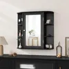 GOPLUS Spiegelschrank Holz mit einzelner Spiegeltür, Produktbild-Vorschau 7