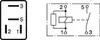 A diagram of a relay with pin numbers. Produktbild-Vorschau