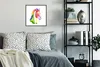 MuchoWow® MuchoWow® Gerahmtes Poster Pferd - Farben - Produktbild-Vorschau 2