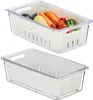 Relaxdays Kühlschrank Organizer, 2er Set, stapelbar, Produktbild-Vorschau 1