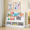 SoBuy Regál na knihy Detský regál Montessori s 3 Náhľad obrázku produktu 1