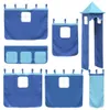 vidaXL Vorhänge für Hochbett mit Turm Blau Polyester Produktbild-Vorschau 3