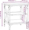 vidaXL Odkládací stolky 2 ks dub Sonoma 40x42x50 cm výrobek Náhled obrázku produktu 8