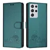 Leder Hülle für Samsung Galaxy S21 Ultra 5G Süße Katze Flip Produktbild-Vorschau 2