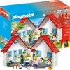 A Playmobil City Life portable pet shop playset is shown, with the packaging in the background. Produktbild-Vorschau