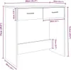 vidaXL Stôl hnedý dubový vzhľad 80x40x75 cm odvodený Náhľad obrázku produktu 7