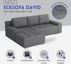 MEBLE LUX Ecksofa DAVID mit Schlaffunktion & Bettkasten – Produktbild-Vorschau 4