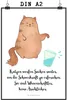 Mr. & Mrs. Panda Bild Katze Wasserglas DIN A2 - Weiß - Produktbild-Vorschau 1