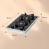 KlarsteinGoldflame 2, plynová varná deska, 2 hořák Messing, Náhled obrázku produktu 6