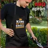 Męski fartuch kucharski "King of the Grill" z mieszanki Podgląd zdjęcia produktu 3