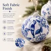 12 Chinoiserie-Kugelornamente, blau-weiß, 6,76 cm, Weihnachtsbaum Produktbild-Vorschau