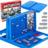 A Battleship board game set, including the game box, game board, and game pieces. Produktbild-Vorschau