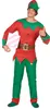 A man dressed as an elf holding a gift and giving a thumbs up. Anteprima dell’immagine prodotto
