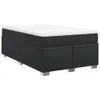 vidaXL Boxspringbett mit Matratze Schwarz 120x200 cm Produktbild-Vorschau 1