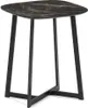 Design Beistelltisch TURIN 50cm dunkle Marmor-Optik Produktbild-Vorschau 1