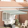 vidaXL Ausziehbare Markise Grün und Weiß 300 x 250 cm Produktbild-Vorschau 2