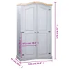 vidaXL Armadio in legno di pino stile Messico 2 porte Anteprima dell’immagine prodotto 5