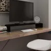 vidaXL TV stolík/pozdvihovač obrazovky sklo čierny Náhľad obrázku produktu 2