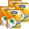 A collage of four product packages for Swirl S71 vacuum cleaner bags. Produktbild-Vorschau