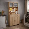 Küchenbuffet mit Glasteil Sonoma Blanca Bistro Produktbild-Vorschau 1