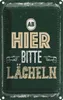 vianmo Blechschild 30x20 cm Ab hier bitte lächeln Spruch Produktbild-Vorschau 1