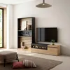 Wohnwand Wohnzimmer, 260x35x186cm, Für TV-Geräte bis zu Produktbild-Vorschau 2