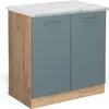 Spülenunterschrank Vicco R-Line Blau-Grau 80 cm AP Marmor, Produktbild-Vorschau 1