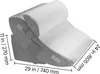 A wedge pillow with a removable headrest, showing dimensions. Produktbild-Vorschau