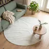Volero - Runder Teppich Wohnzimmer - Charm Shapes Weiß - Ø Produktbild-Vorschau 1