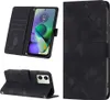 Hülle für Motorola Moto G54 Prägung Flip Leder Brieftasche Produktbild-Vorschau 1