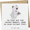 Mr. & Mrs. Panda Glückwunschkarte Kellner Herz - Weiß - Produktbild-Vorschau 1