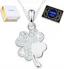 Collana in argento con quadrifoglio in cristallo zirconio, Anteprima dell’immagine prodotto 2