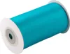 100mm breites, 10m langes, einseitig glänzendes türkisblaues Satinband auf Rolle. Perfekt für Bastelprojekte und Geschenkverpackungen Produktbild-Vorschau