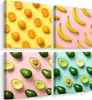 Leinwand Bilder Set Aufhängefertig 4 Bilder OBST Früchte Produktbild-Vorschau 1