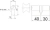Aqbau® Profil-Knaufzylinder 40/30 Profilzylinder Produktbild-Vorschau 3