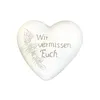 XXL Grabherz Spruch Grabschmuck Grab Herz - Wir vermissen Produktbild-Vorschau 3