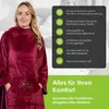heimtexland ® Ärmeldecke TV Kuscheldecke mit Ärmeln Taschen Produktbild-Vorschau 3