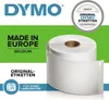 A roll of white labels is shown on a green and white background with DYMO branding and text. Anteprima dell’immagine prodotto