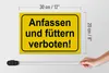 Holzschild Hinweis 30x20cm Anfassen und füttern verboten Produktbild-Vorschau 5
