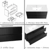 Badmöbel Set HUTI-Serie 100cm Mineralguss Waschbecken mit Produktbild-Vorschau 4