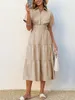 Damenkleid, extra lang, plissiert, mehrlagig fließendes Produktbild-Vorschau 3