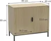 Kommode  Vicco Lennox Eiche 80 x 69 cm mit 2 Türen, Model Produktbild-Vorschau 3