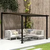 Outsunny Pergola jardin extérieur en aluminium 3 x 3 m Voir les images du produit 5
