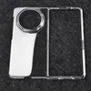 A transparent phone case is laid flat on a dark gray textured surface. Produktbild-Vorschau