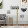 PawHut katten klimwand, 5-delig, met krabpalen, hangmat en Productafbeelding-voorbeeld 2