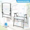 COSTWAY 4er Set Gartenstühle, Hochlehner Klappstühle mit Produktbild-Vorschau 3