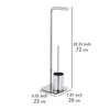 WENKO Stand WC-Garnitur Iria aus silberfarbenem Metall 23 x Produktbild-Vorschau 3